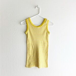 Levis for Gals yellow striped tank top white ribbed stripes cowgirl farm summer
